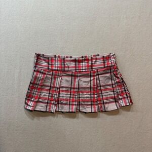 Be‎ Wicked Y2K Pin-Up Pleated Schoolgirl Costume Cosplay Burlesque Mini Skirt ML